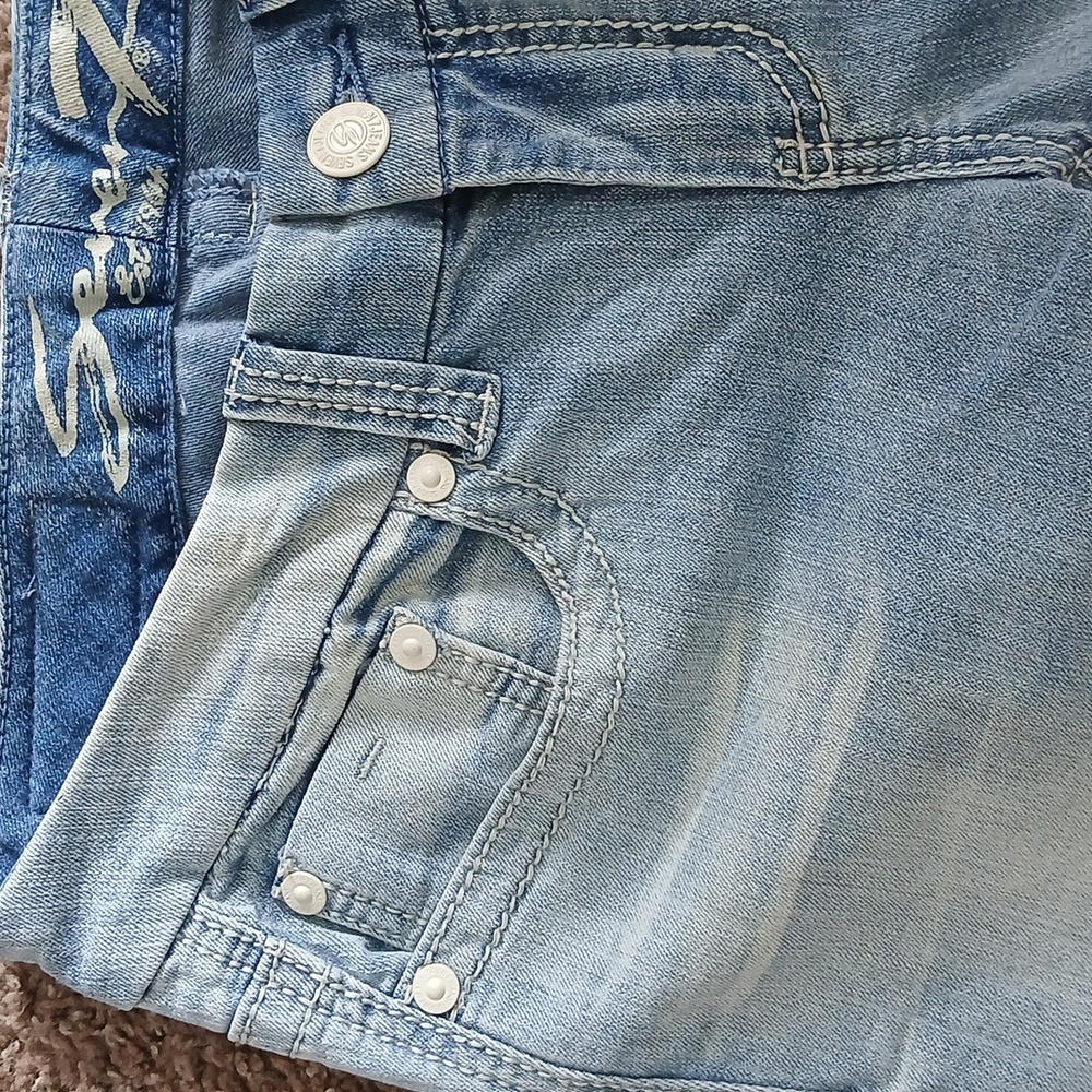 Seven7 Rocker Slim Light Wash Jeans Size 6 - Picture 3 of 16